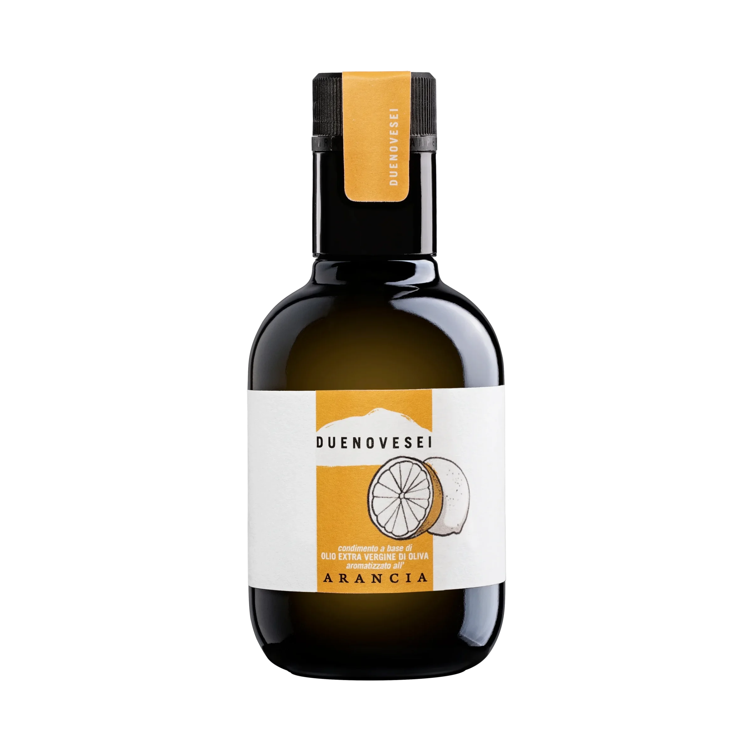 Bottiglia di condimento aromatico olio aromatizzato DUENOVESEI arancia 250ml