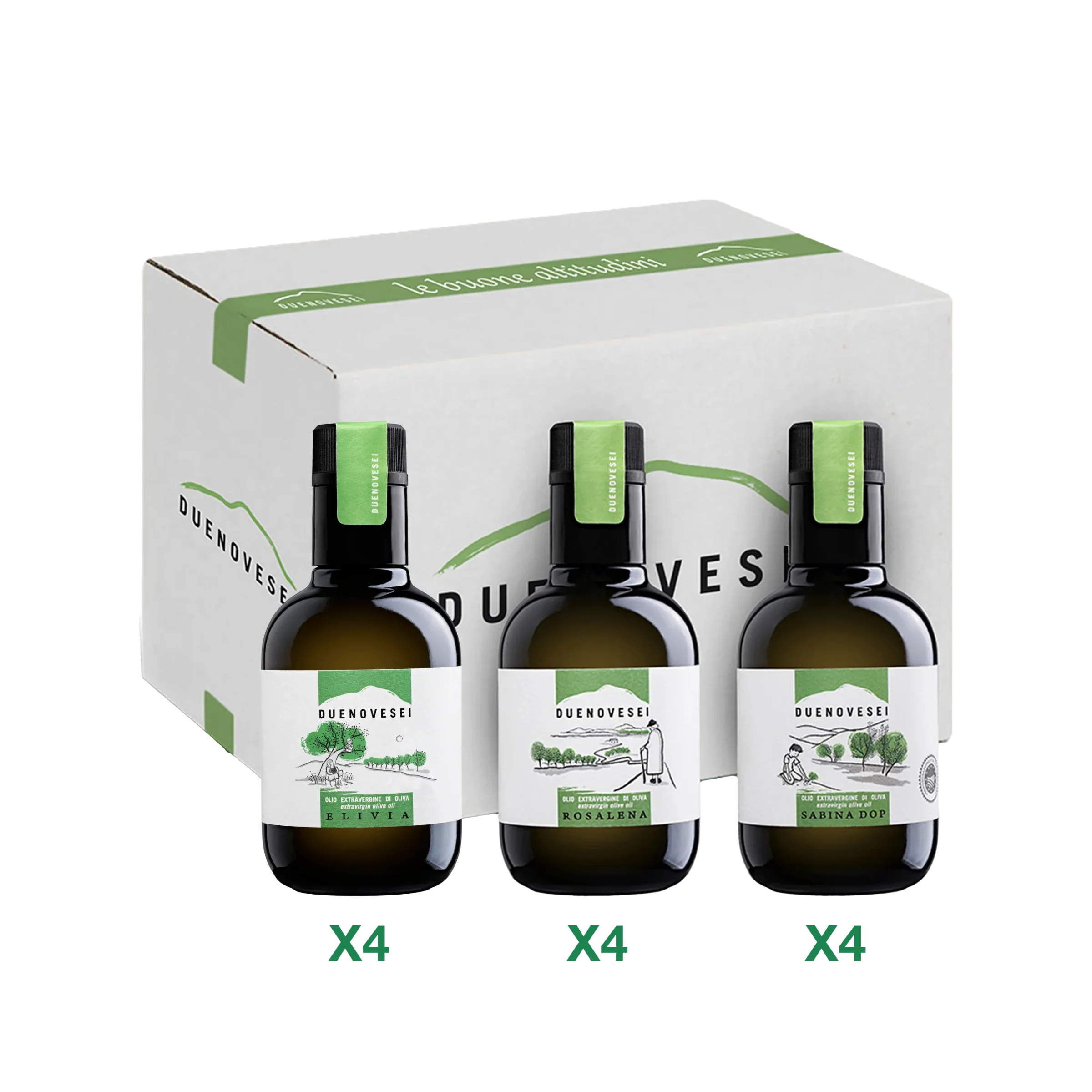 Experience Box DUENOVESEI Blend Box con olio extravergine di oliva Rosalena Sabina DOP Elivia 250ml