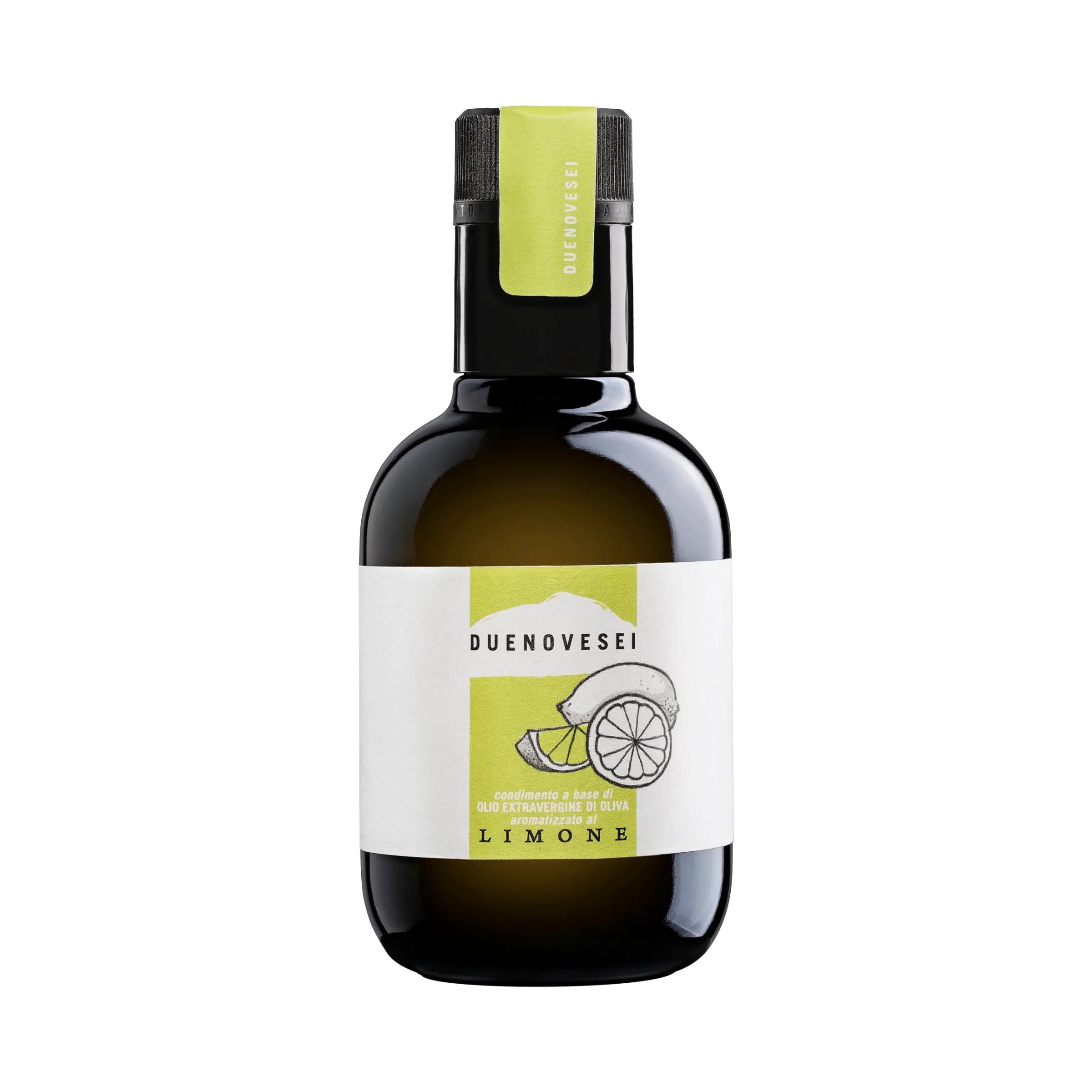 Bottiglia di condimento aromatico olio aromatizzato DUENOVESEI limone 250ml