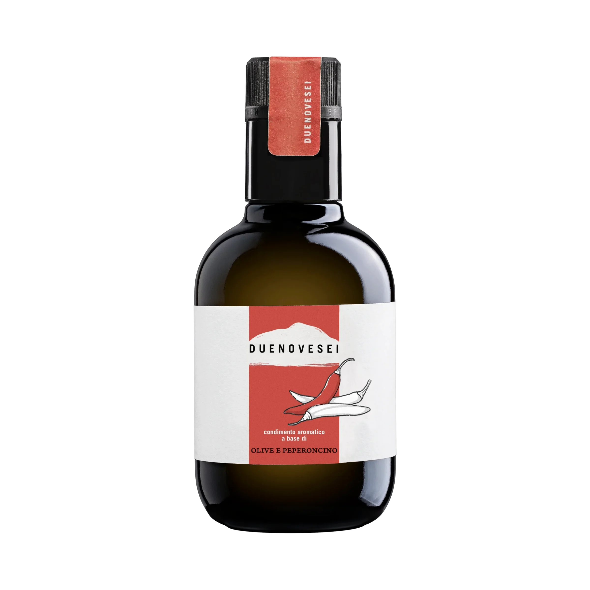 Bottiglia di condimento aromatico olio aromatizzato DUENOVESEI peperoncino 250ml