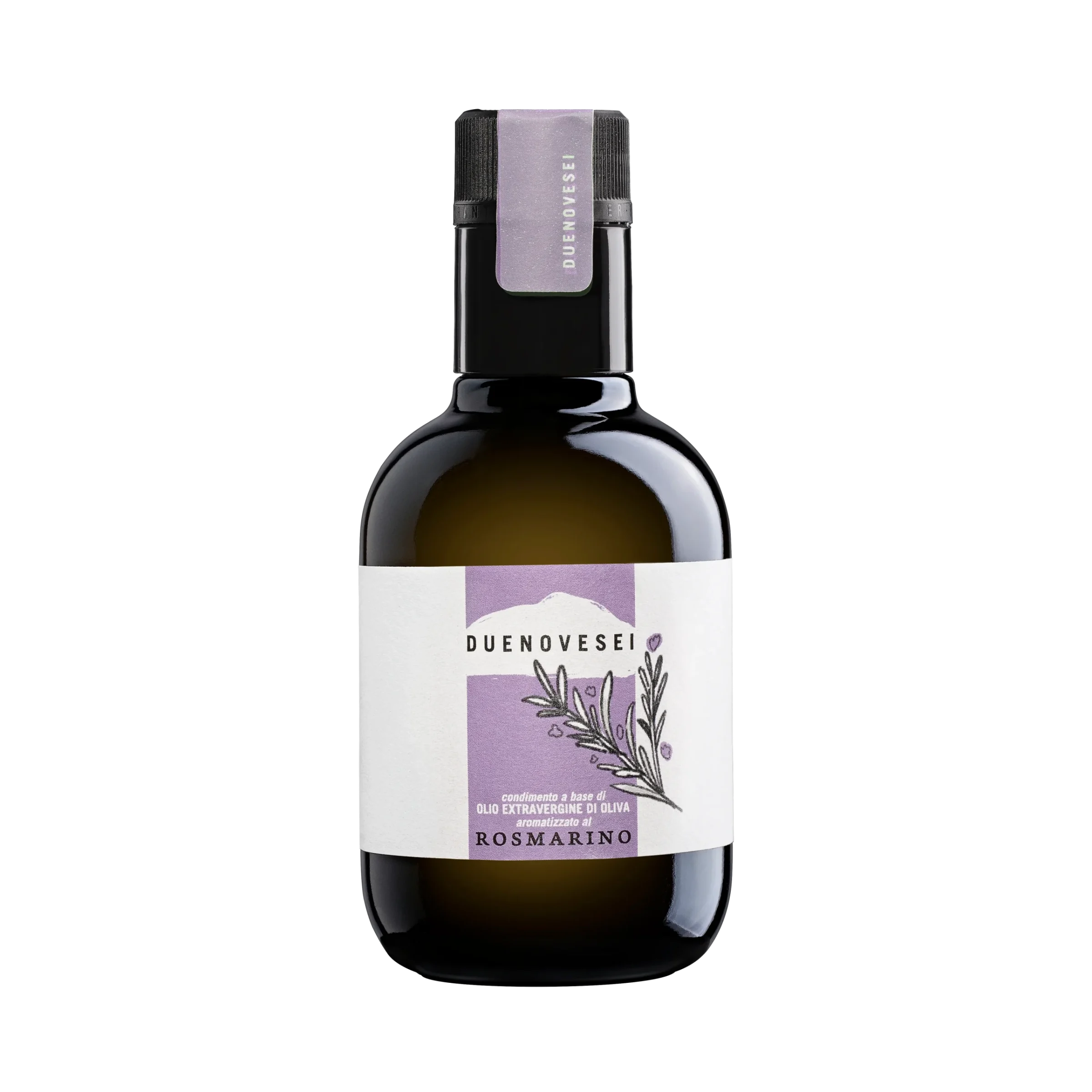 Bottiglia di condimento aromatico olio aromatizzato DUENOVESEI rosmarino 250ml