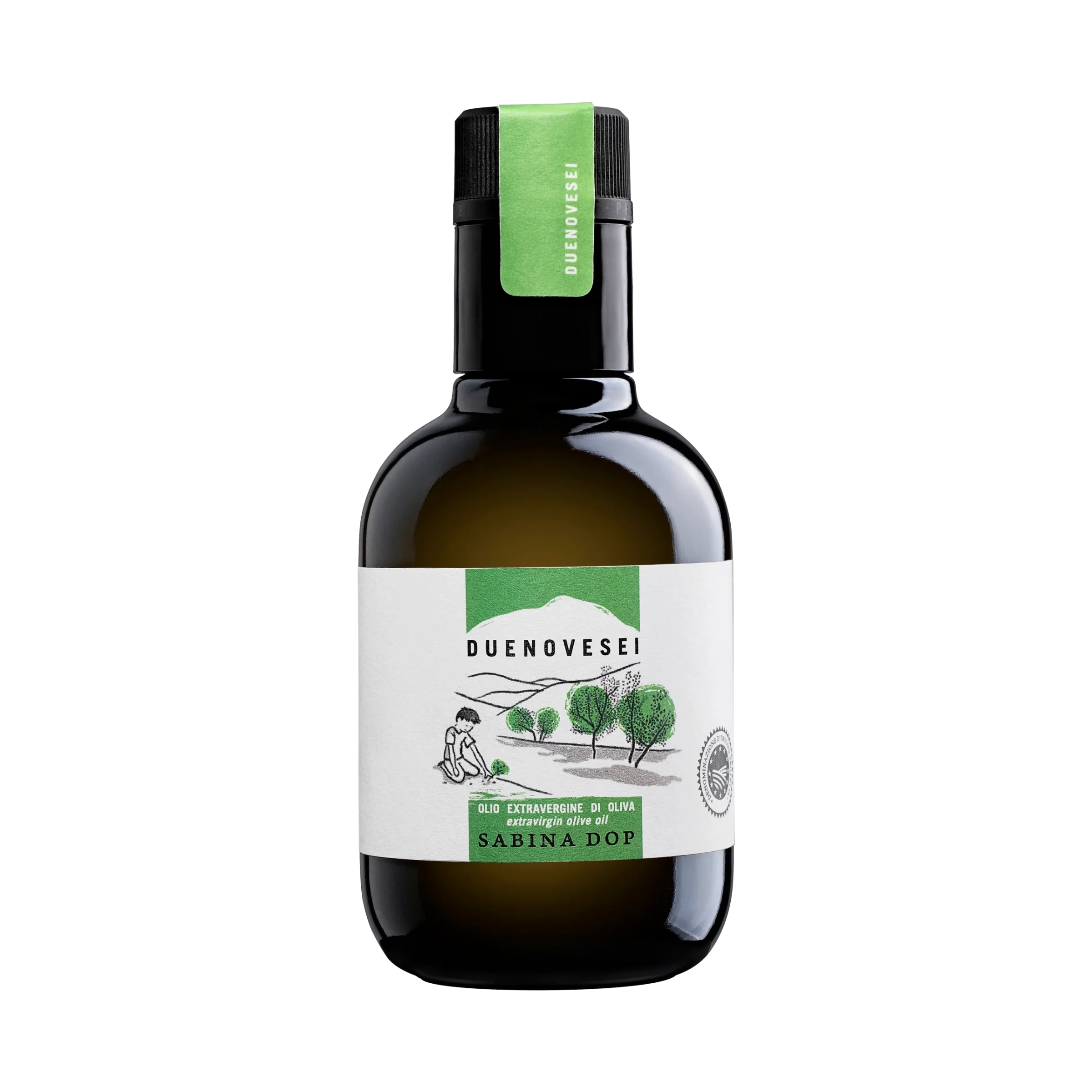 Bottiglia olio extravergine di oliva Sabina DOP DUENOVESEI 250ml