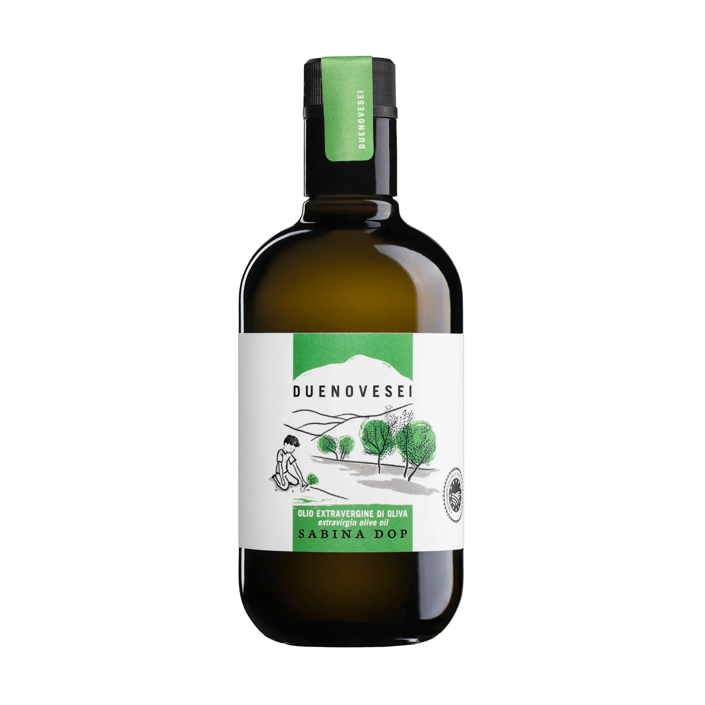 Bottiglia olio extravergine di oliva Sabina DOP DUENOVESEI 500ml