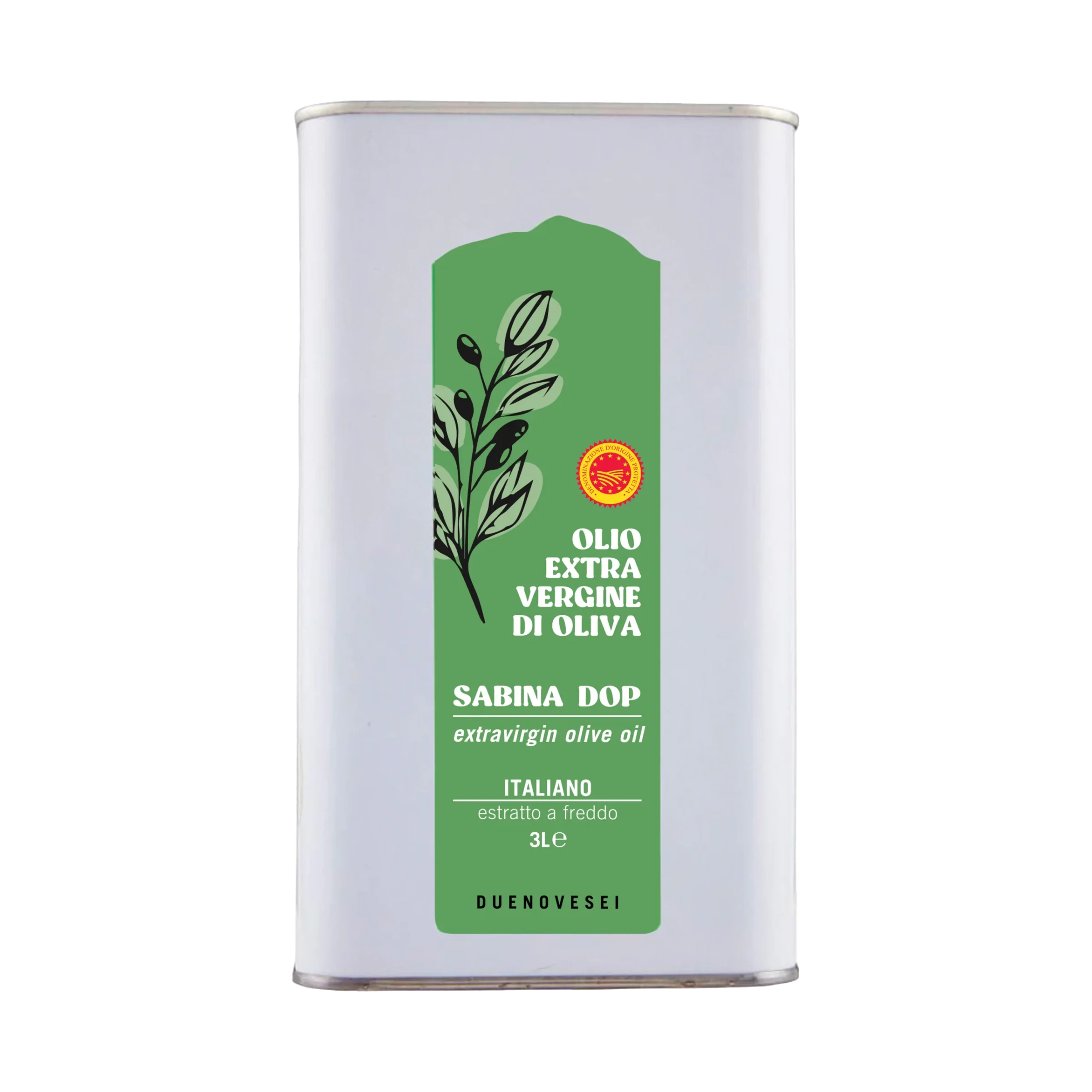 Lattina di olio extravergine di oliva Sabina DOP DUENOVESEI 3lt